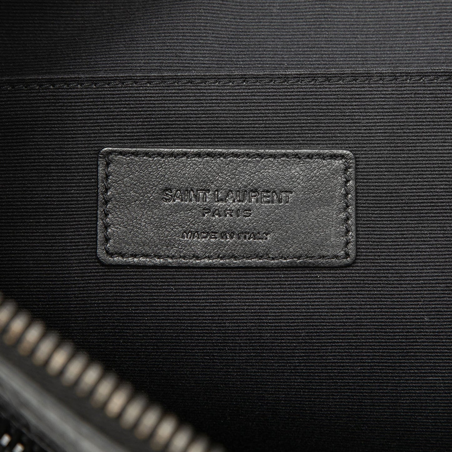 Saint Laurent Croc Embossed Leather Clutch