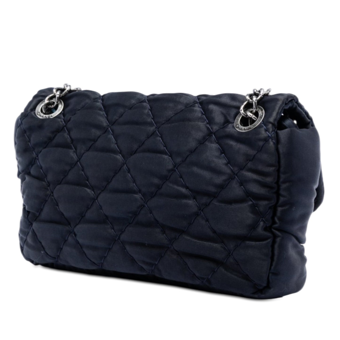 Chanel Medium CC Quilted Satin Single Flap