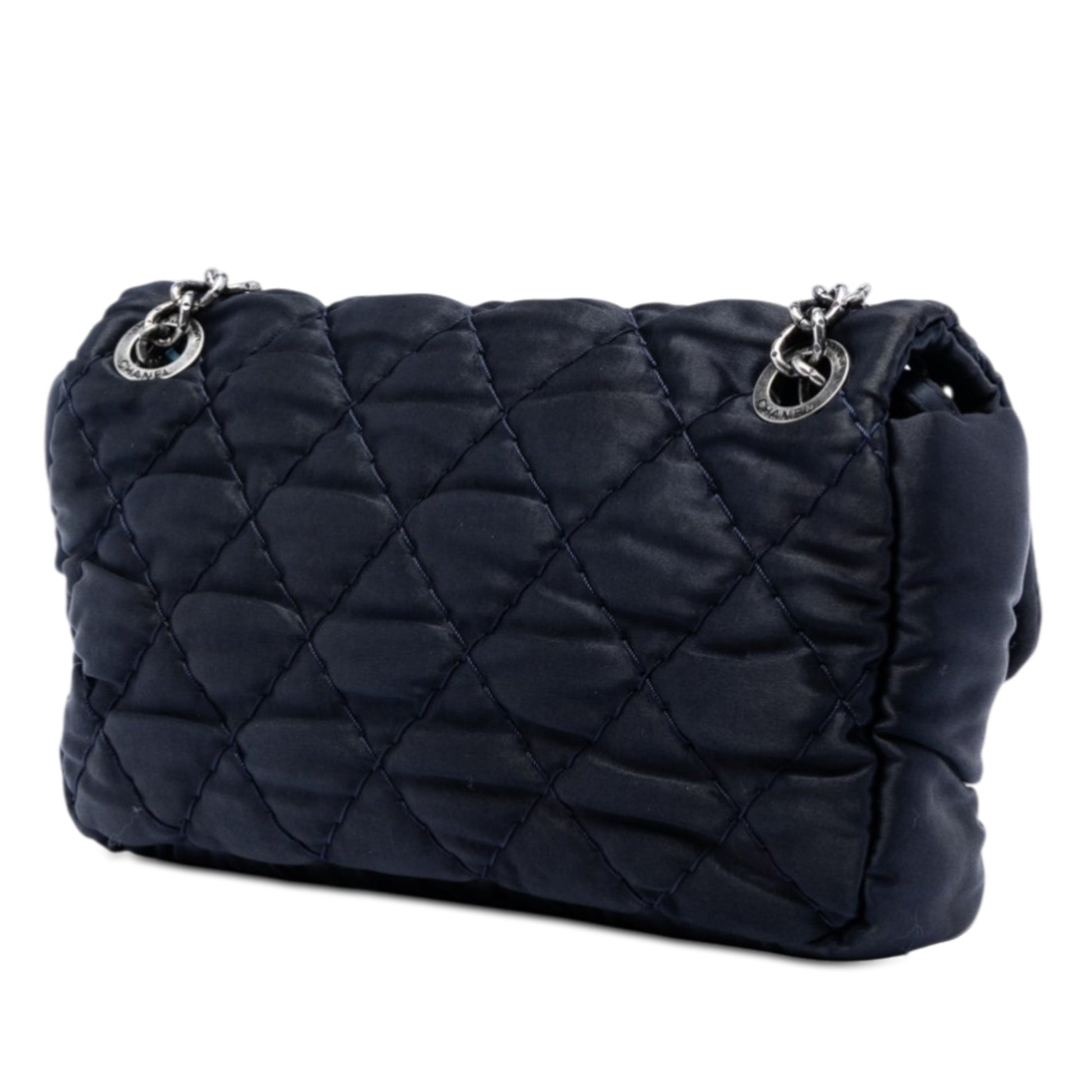 Chanel Medium CC Quilted Satin Single Flap