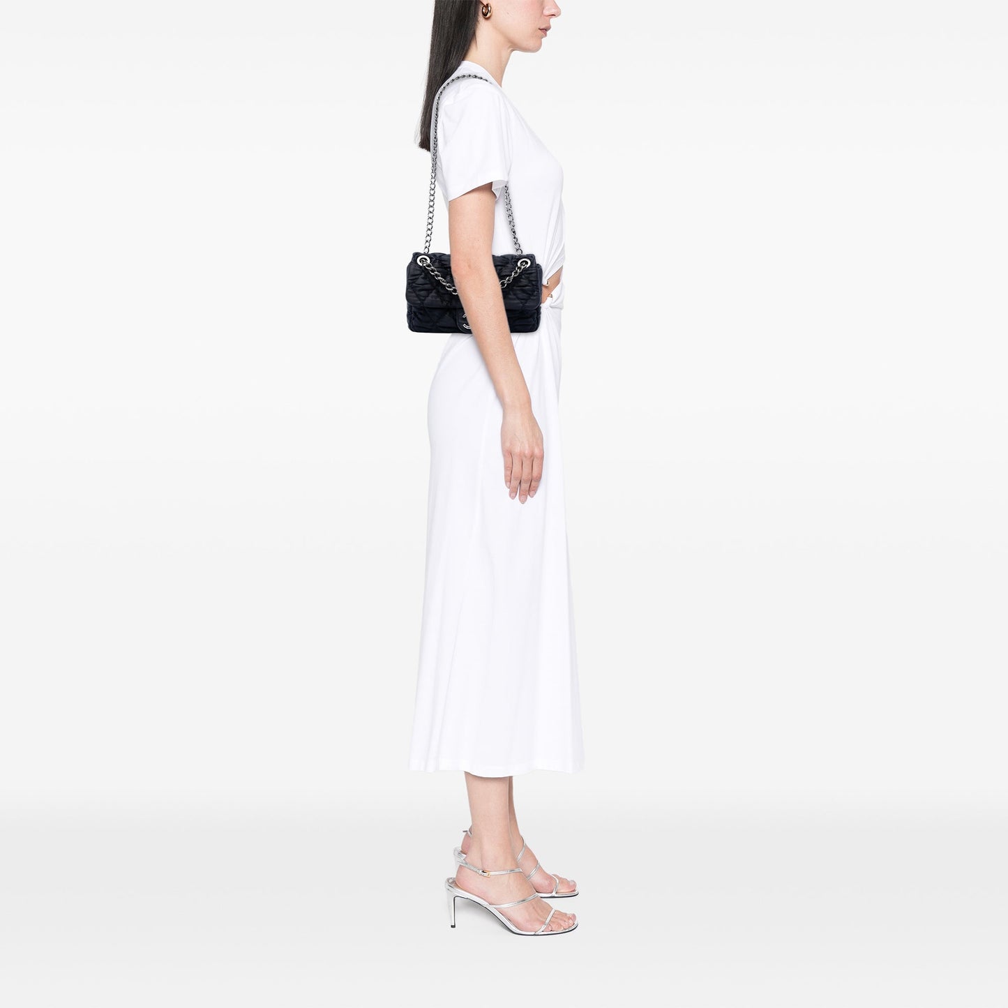 Chanel Medium CC Quilted Satin Single Flap