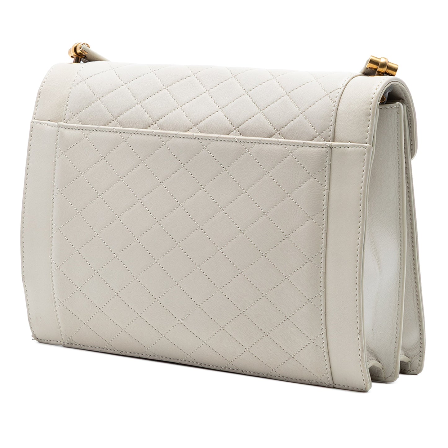 Saint Laurent Quilted Lambskin Monogram Gaby Crossbody