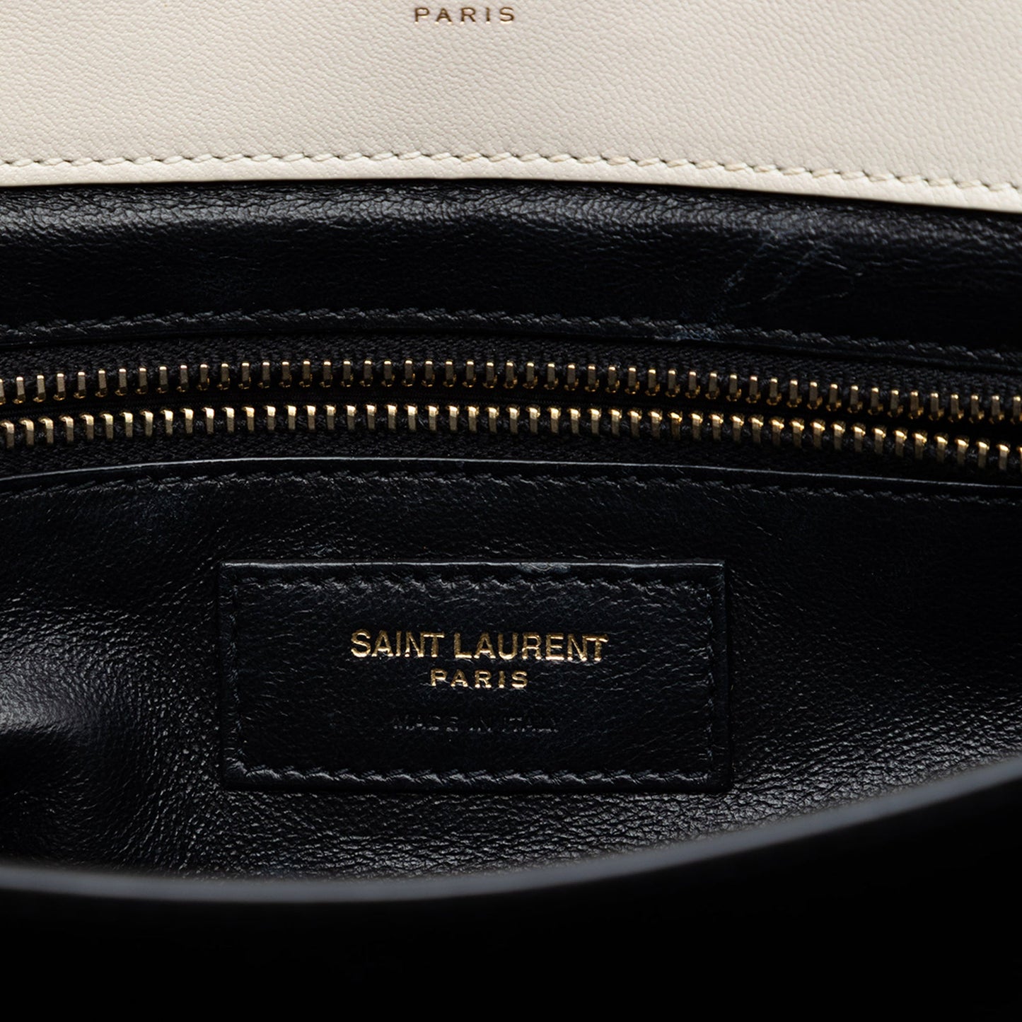 Saint Laurent Quilted Lambskin Monogram Gaby Crossbody