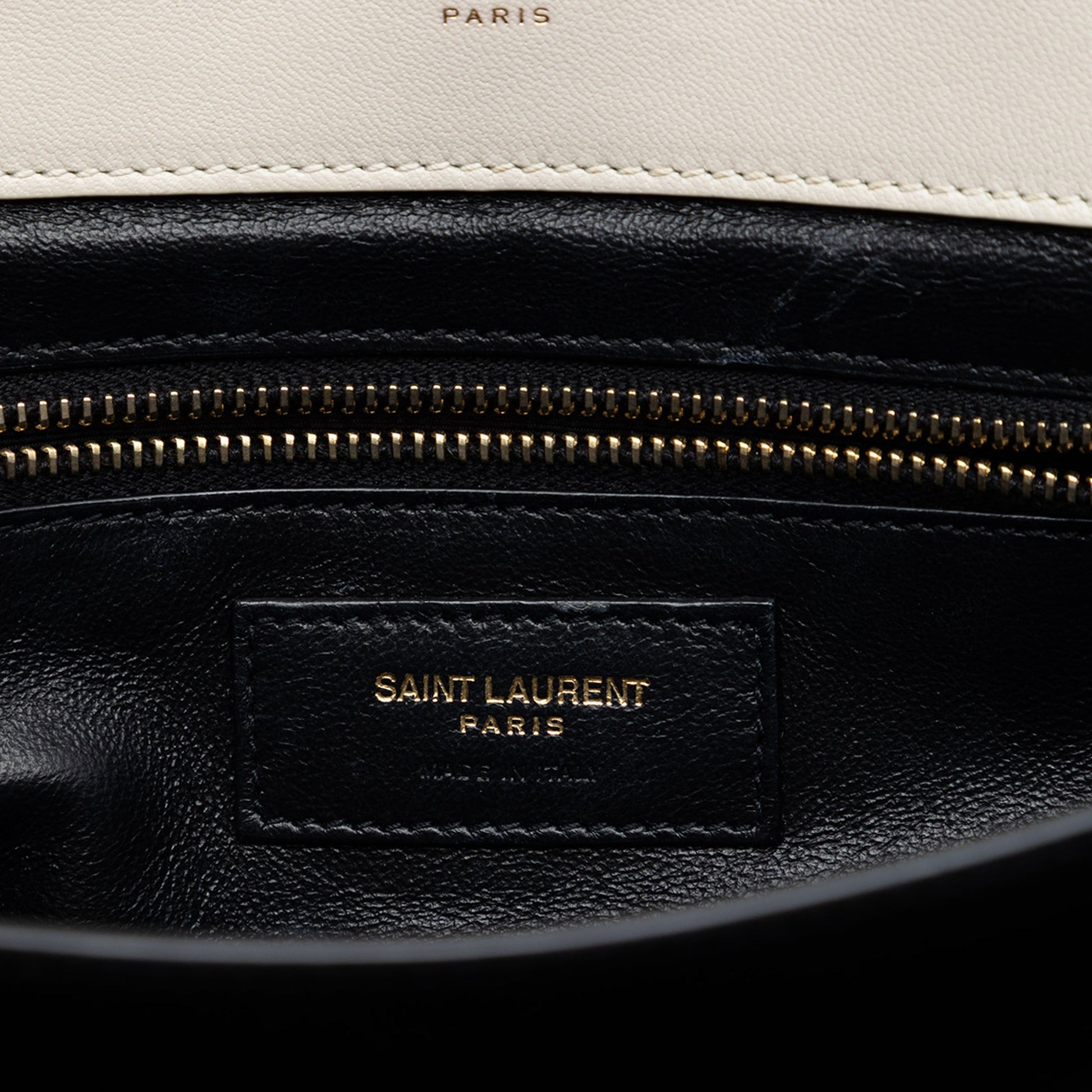 Saint Laurent Quilted Lambskin Monogram Gaby Crossbody