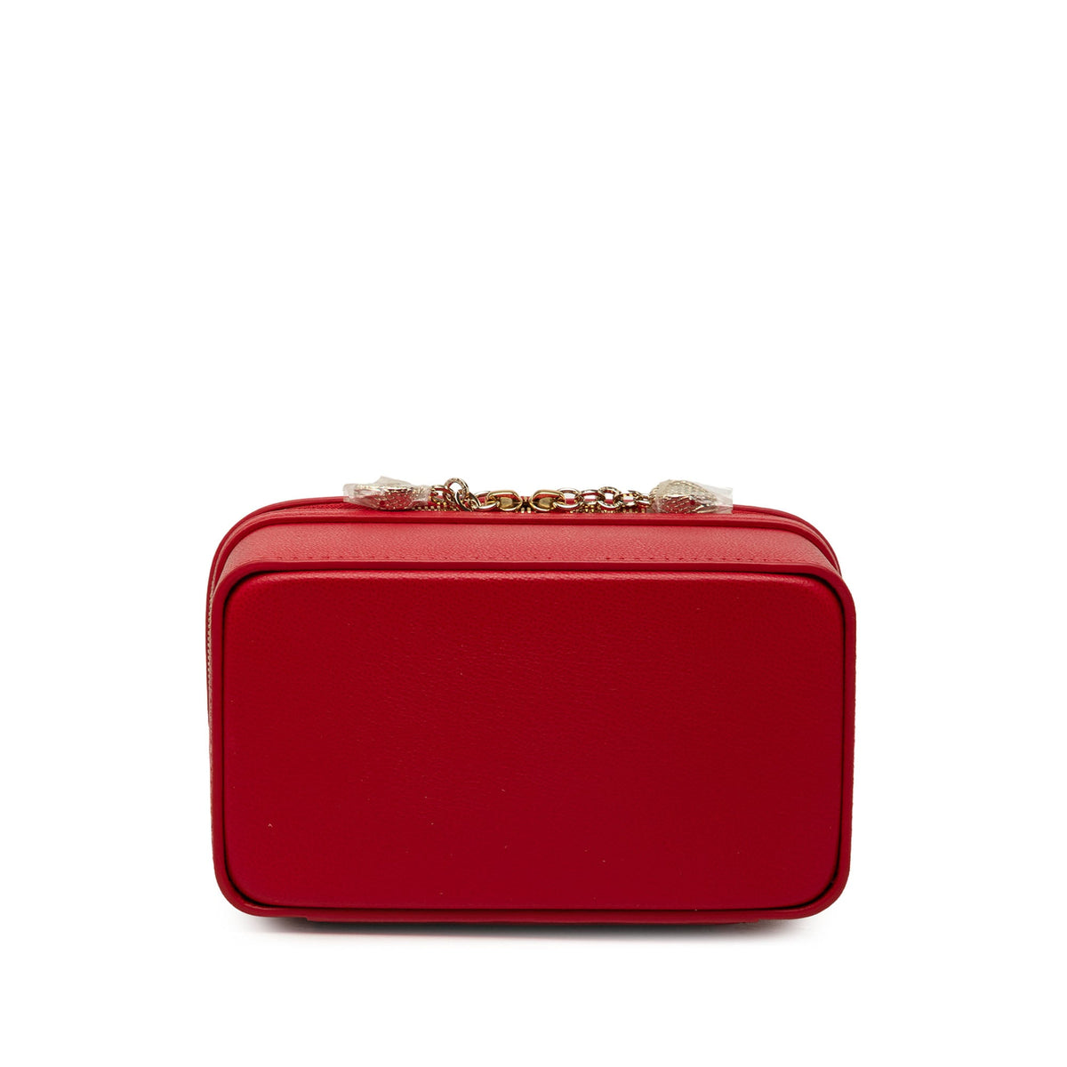 Bvlgari Leather Serpenti Forever Vanity Bag — Red