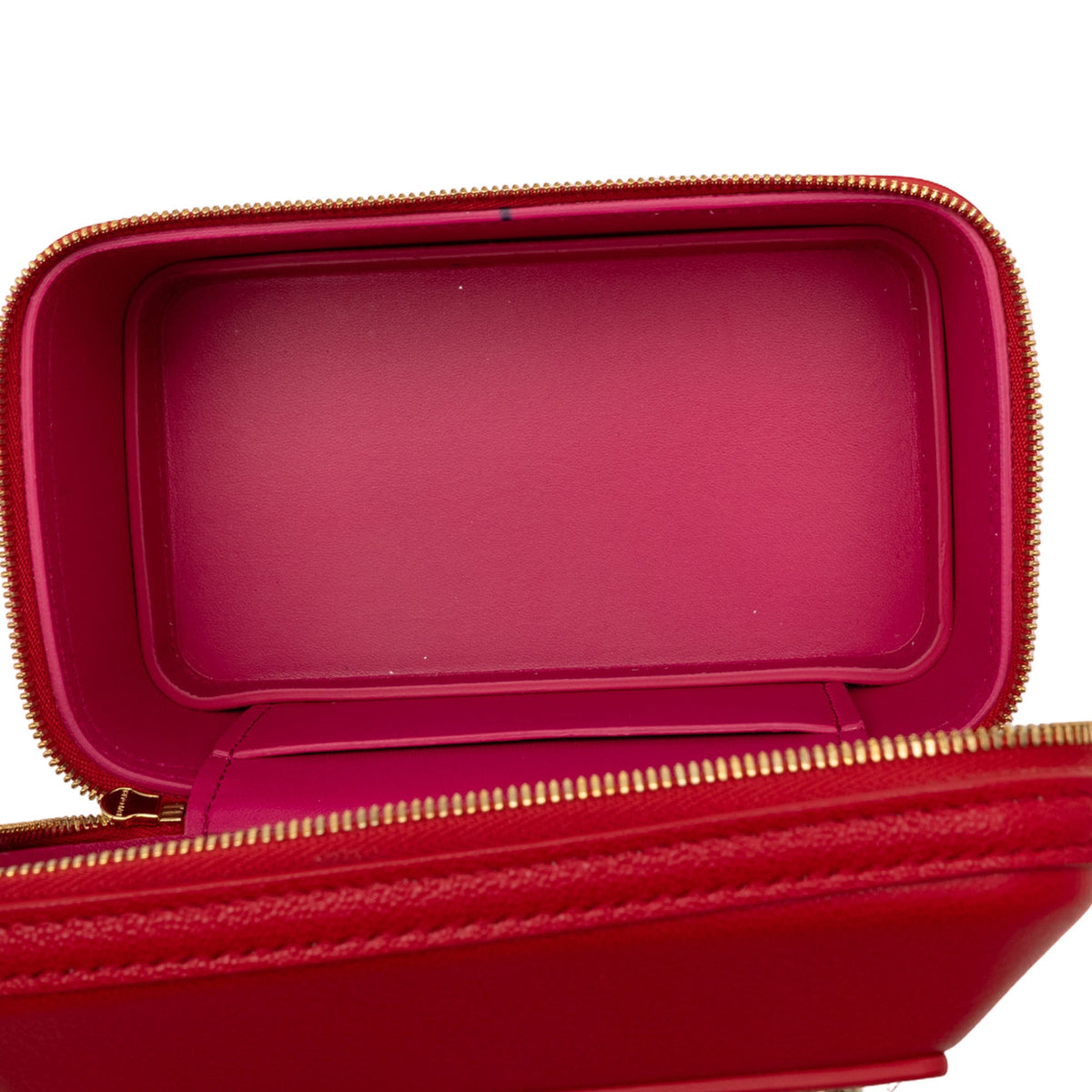 Bvlgari Leather Serpenti Forever Vanity Bag — Red