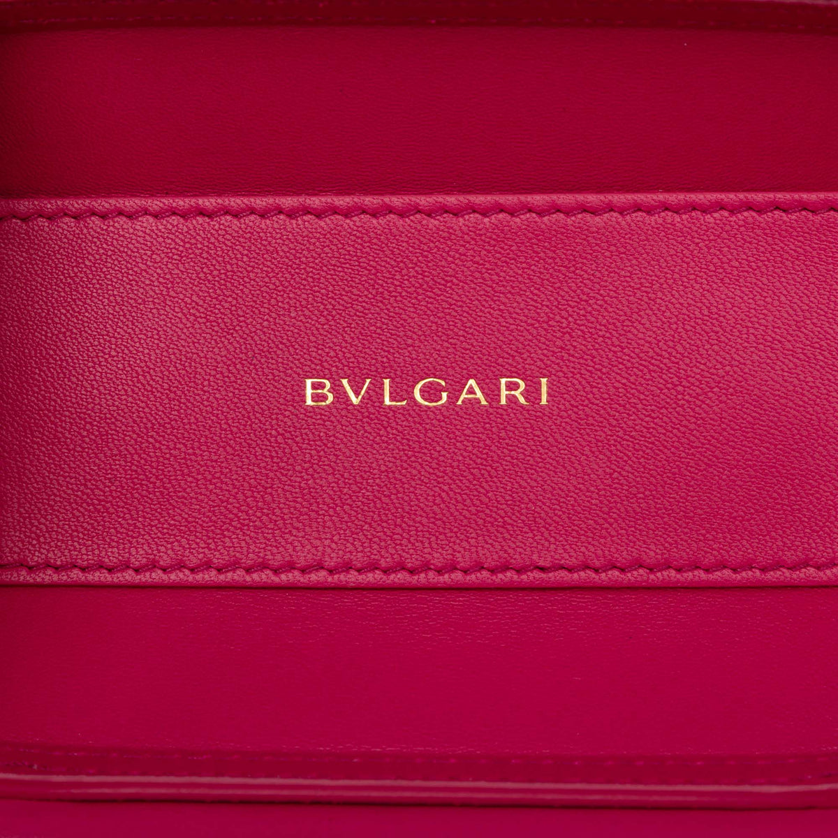 Bvlgari Leather Serpenti Forever Vanity Bag — Red