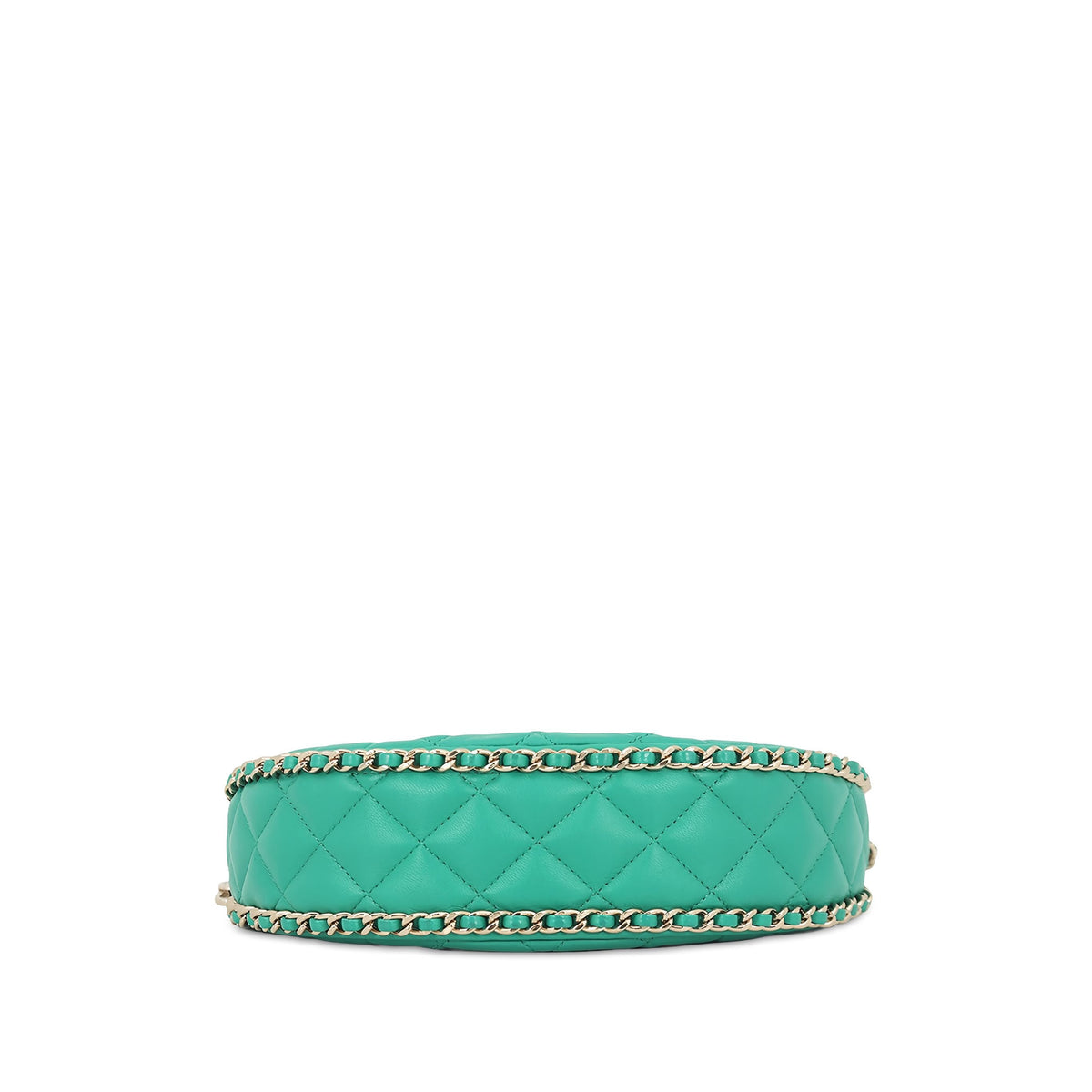 Chanel Small Quilted Lambskin Chain Around Hook Hobo Bag — Green