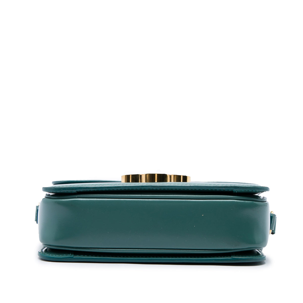 Celine Teen Shiny Calfskin Triomphe Crossbody — Blue