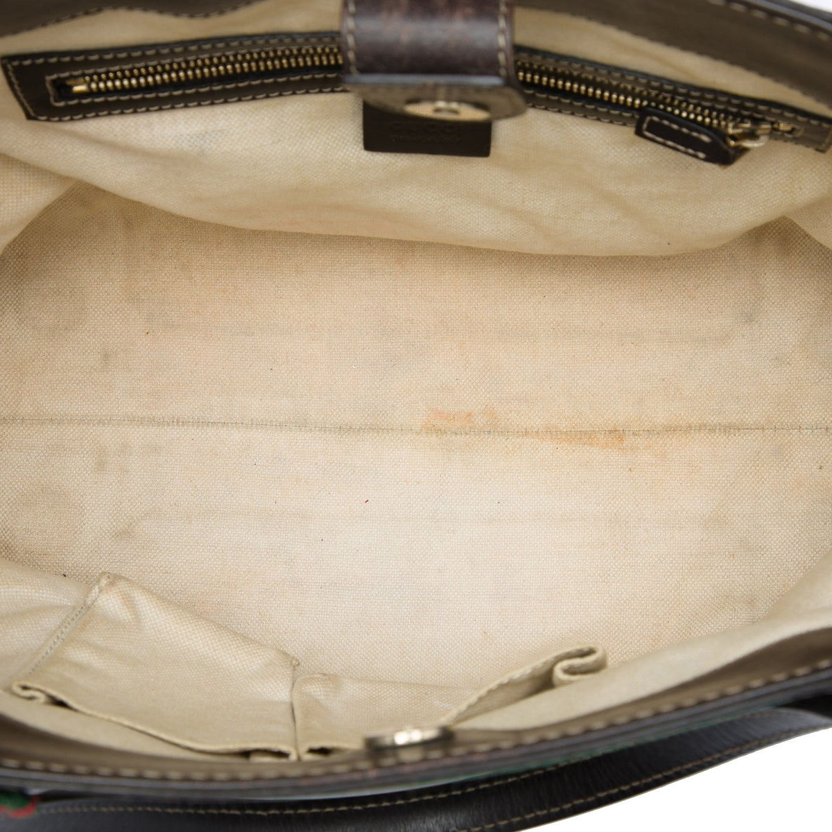 Gucci GG Canvas Web Mayfair Tote