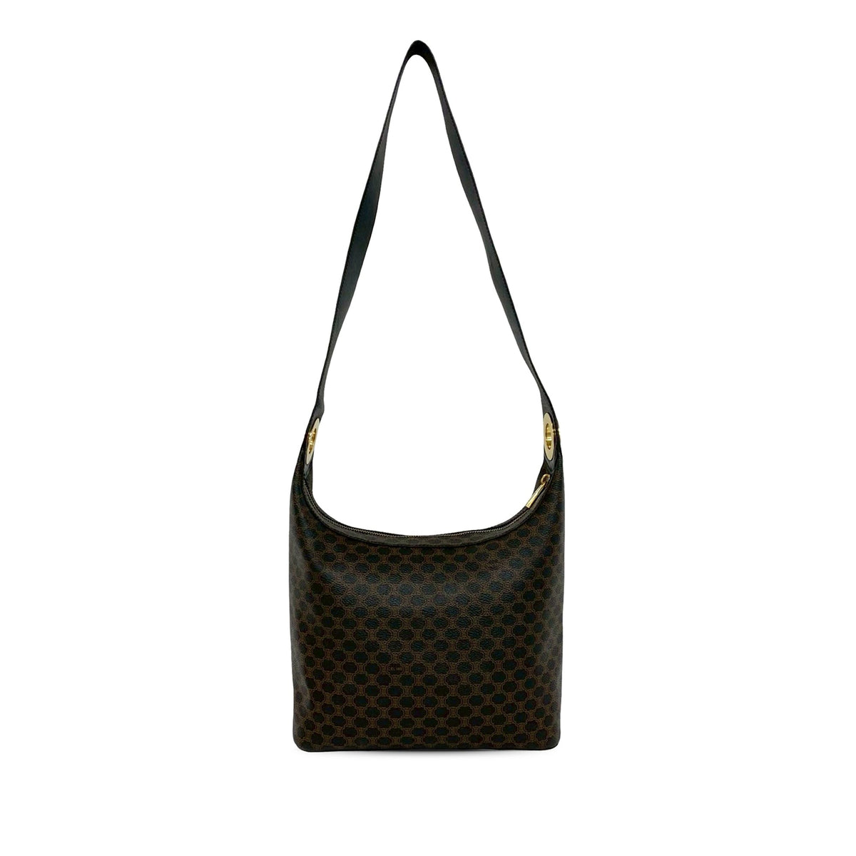 Celine Macadam Coated Canvas Shoulder Bag