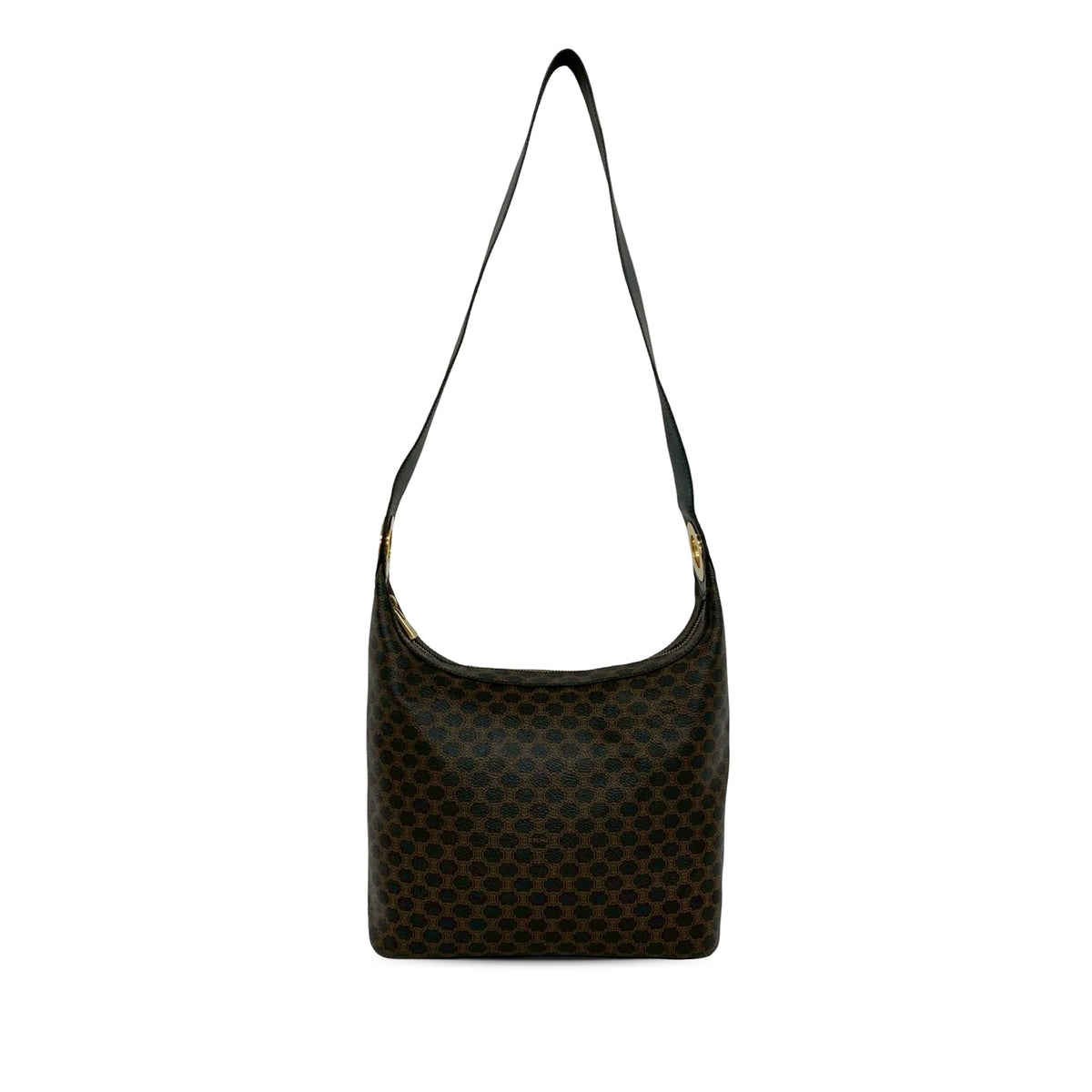 Celine Macadam Coated Canvas Shoulder Bag
