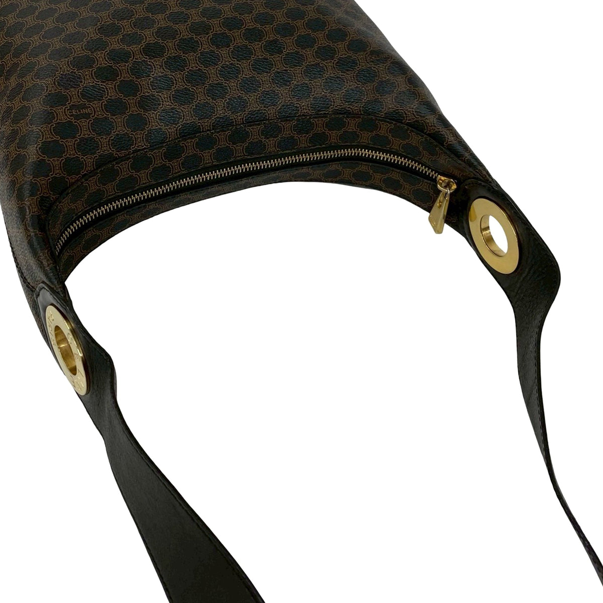 Celine Macadam Coated Canvas Shoulder Bag