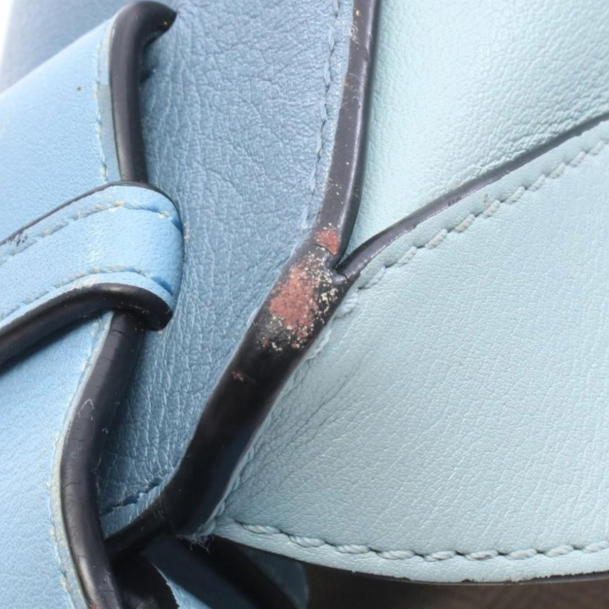 LOEWE Small Leather Hammock Satchel — Blue
