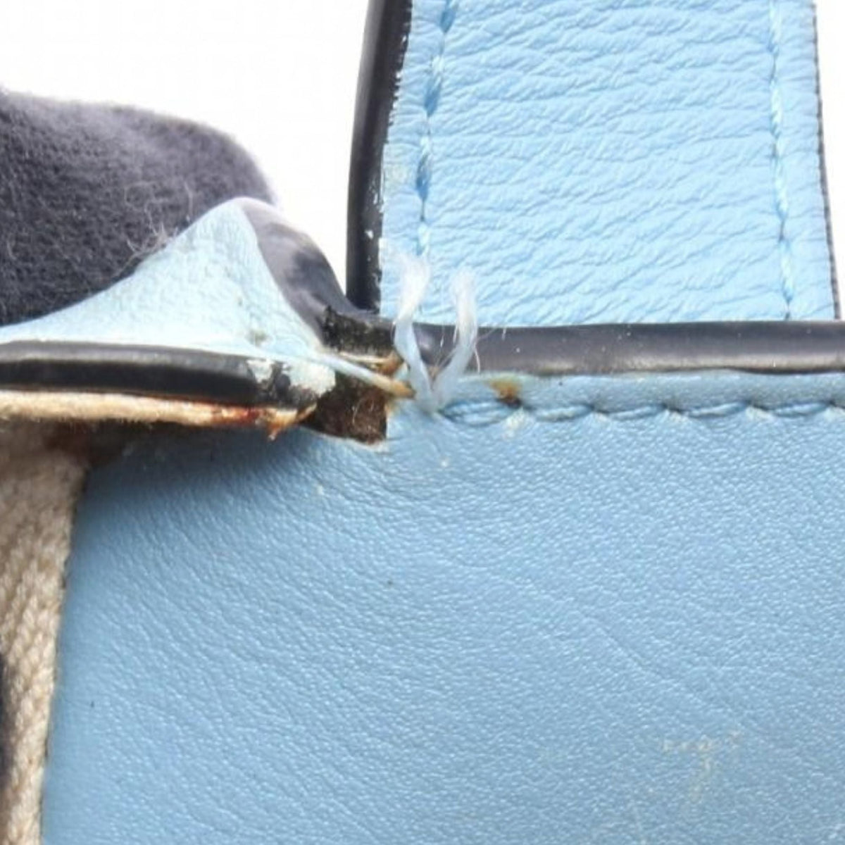 LOEWE Small Leather Hammock Satchel — Blue