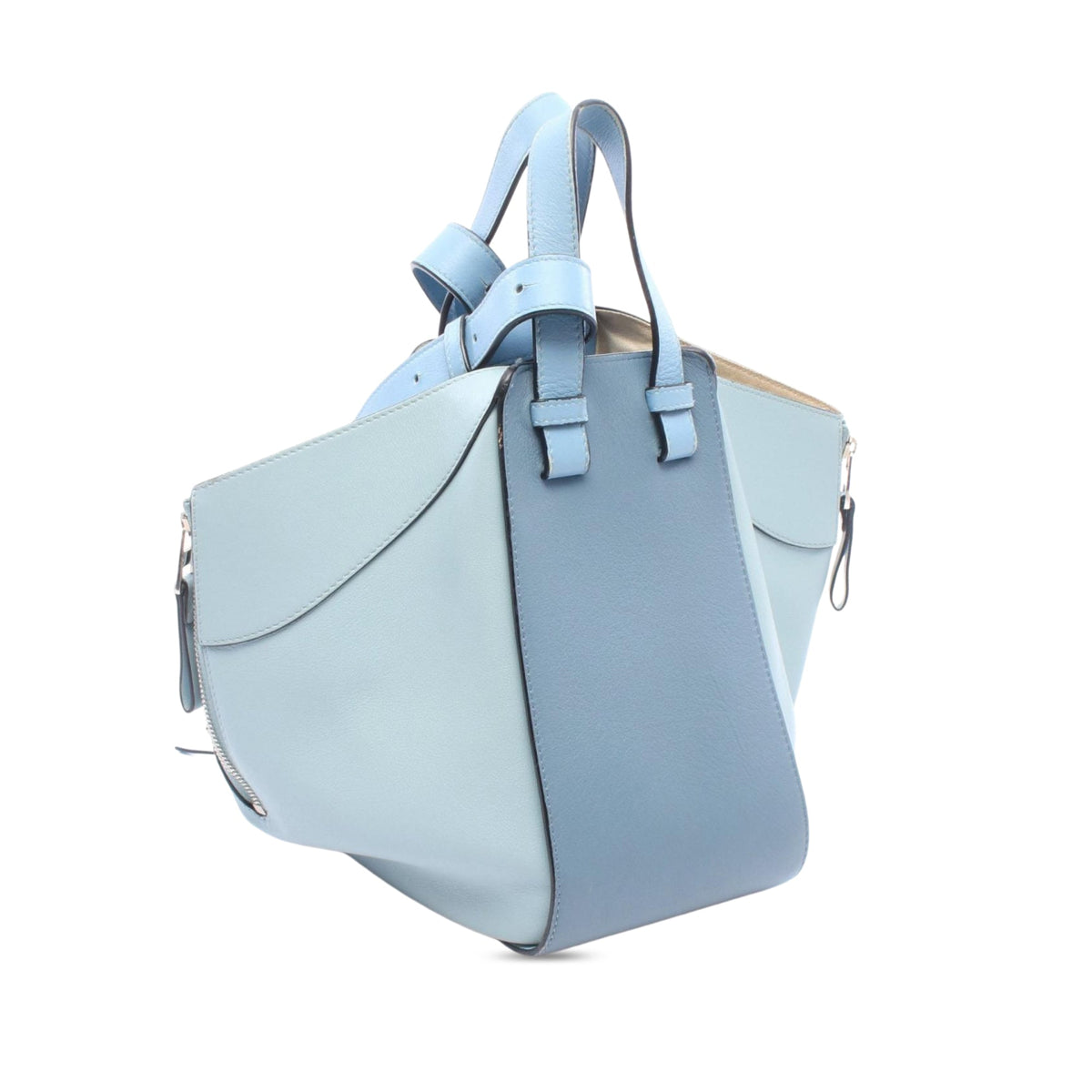 LOEWE Small Leather Hammock Satchel — Blue
