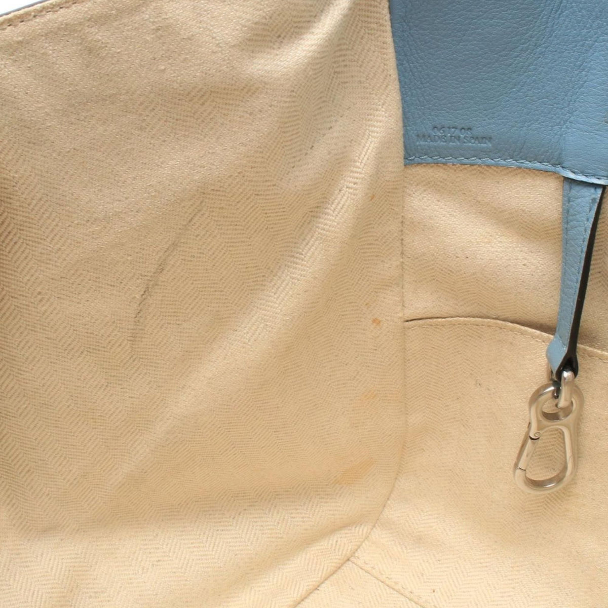 LOEWE Small Leather Hammock Satchel — Blue