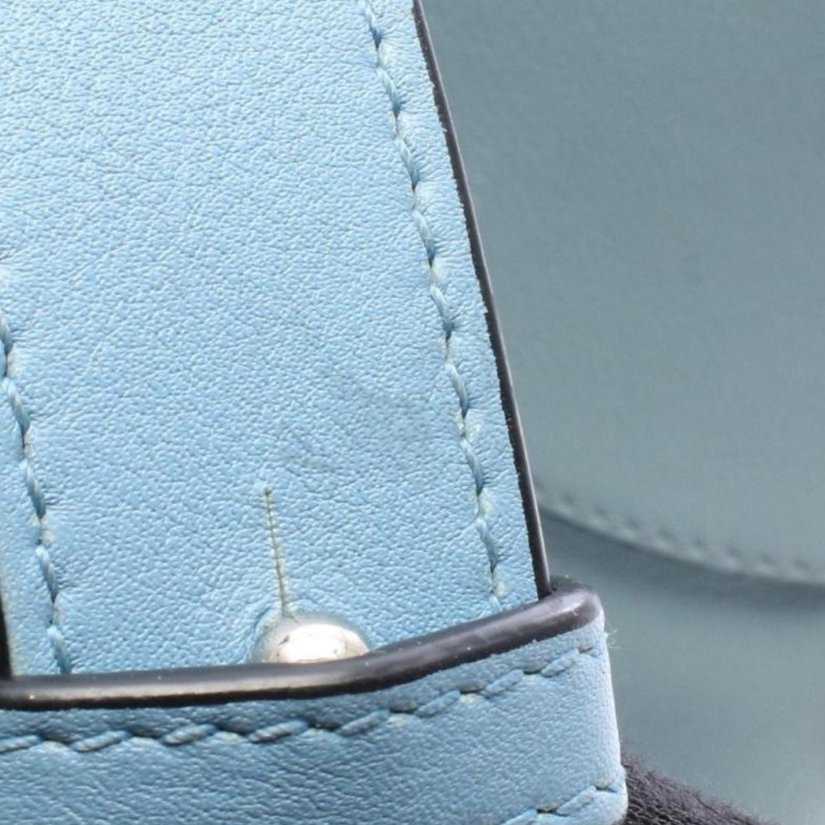 LOEWE Small Leather Hammock Satchel — Blue