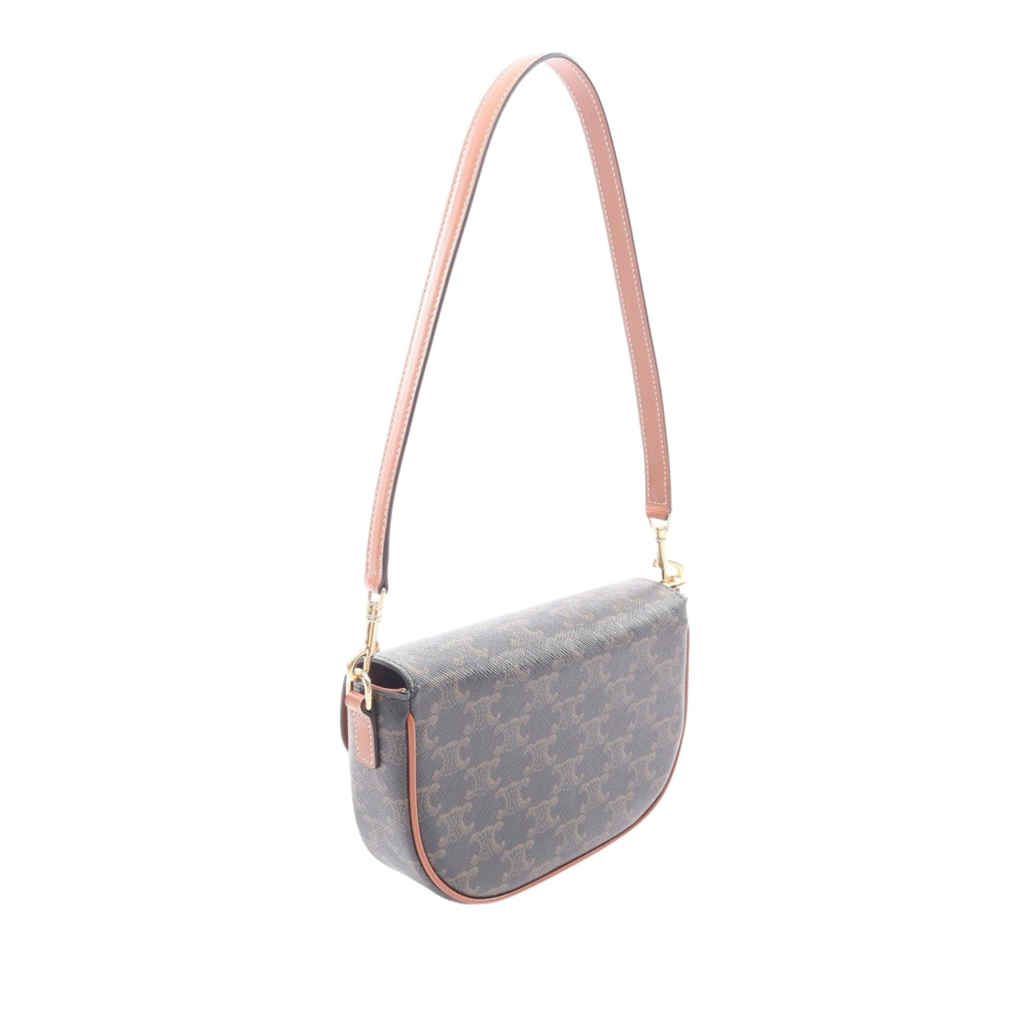 Celine Triomphe Coated Canvas Folco Satchel
