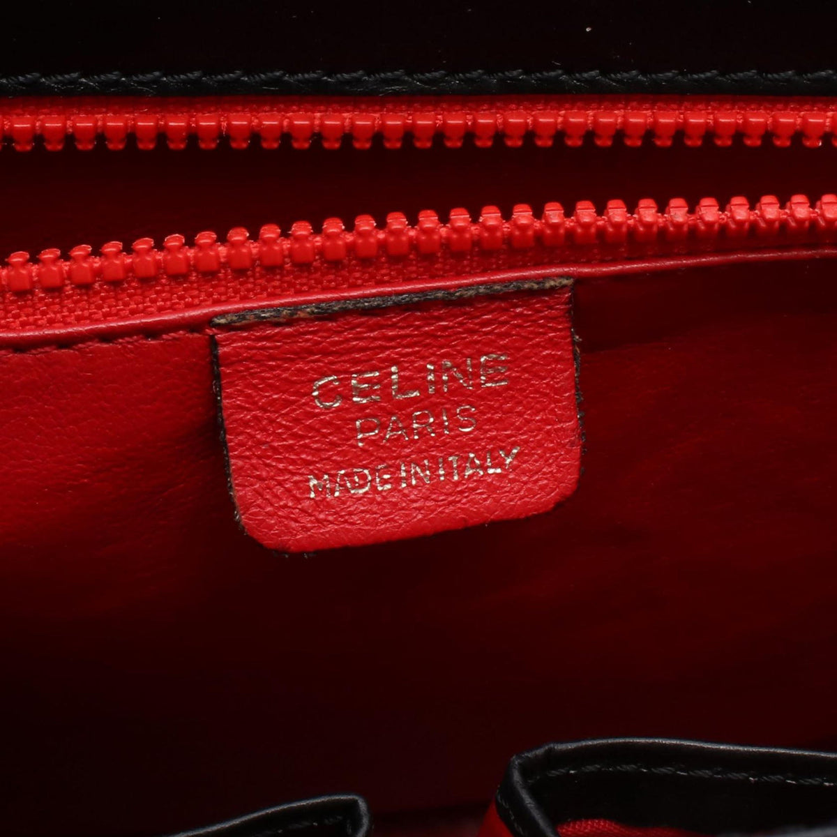 Celine Leather Handbag — Black