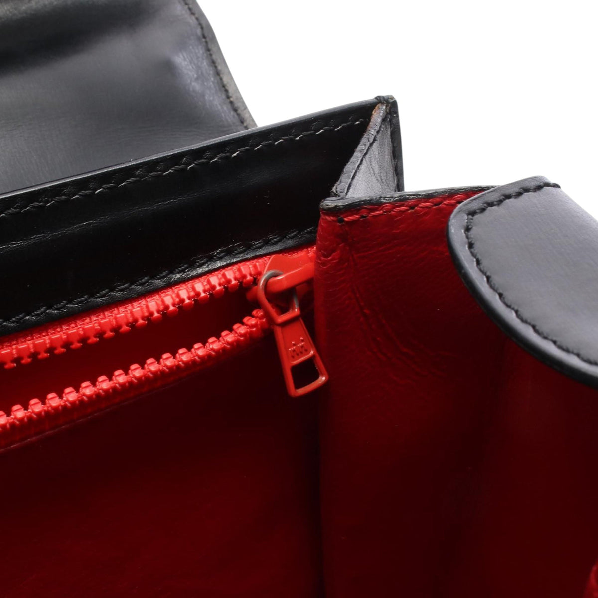 Celine Leather Handbag — Black
