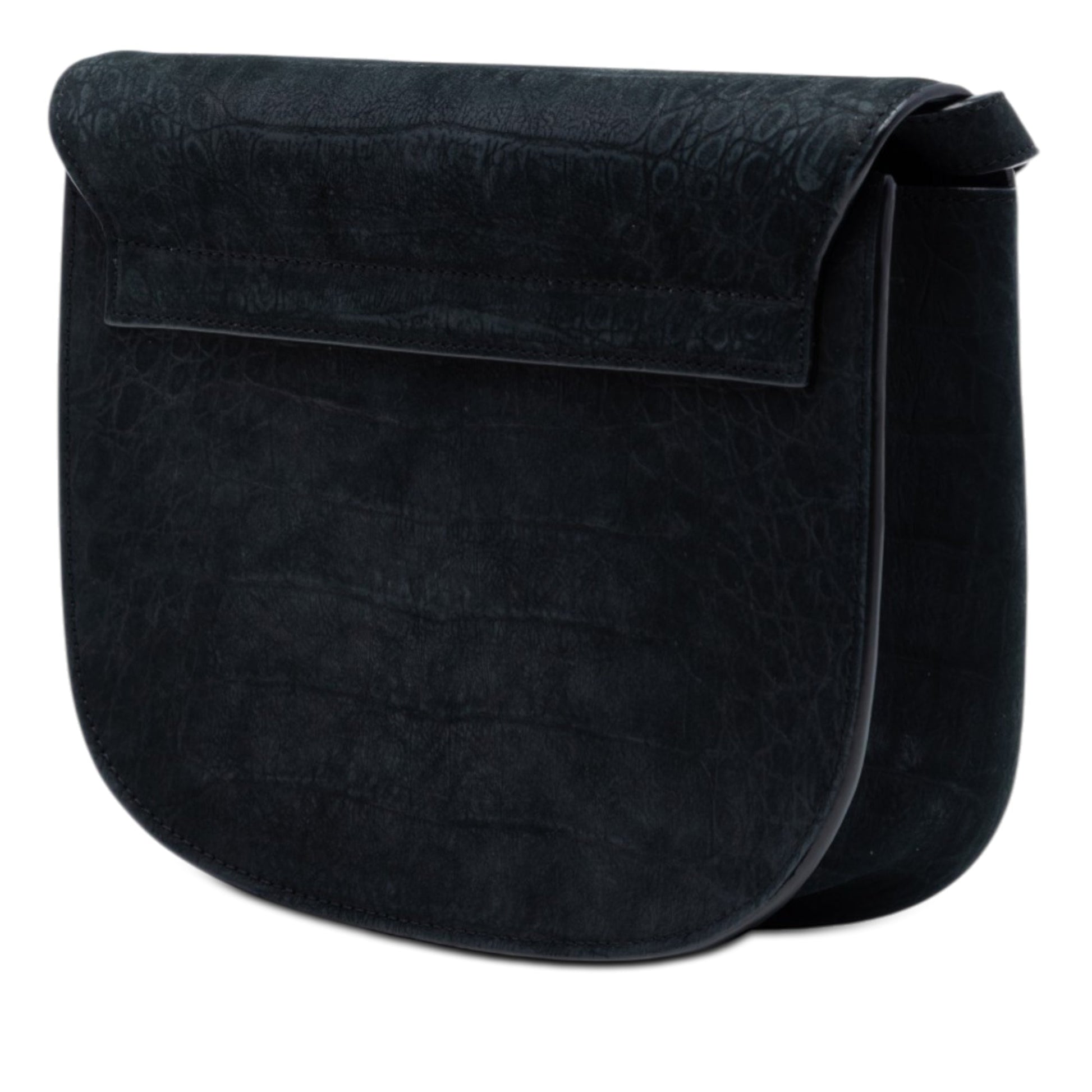 Saint Laurent Medium Croc Embossed Nubuck Monogram Kaia Crossbody