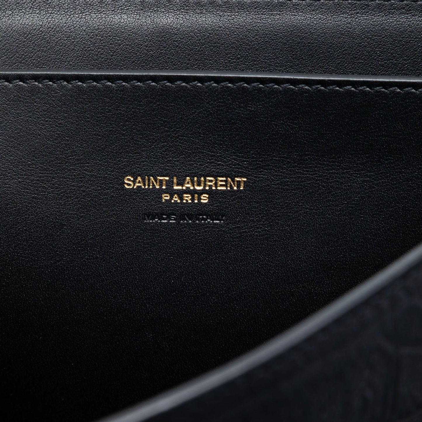 Saint Laurent Medium Croc Embossed Nubuck Monogram Kaia Crossbody