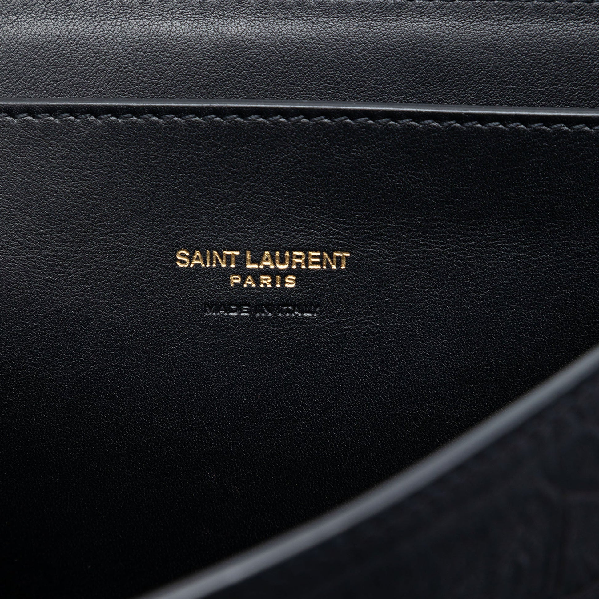 Saint Laurent Medium Croc Embossed Nubuck Monogram Kaia Crossbody