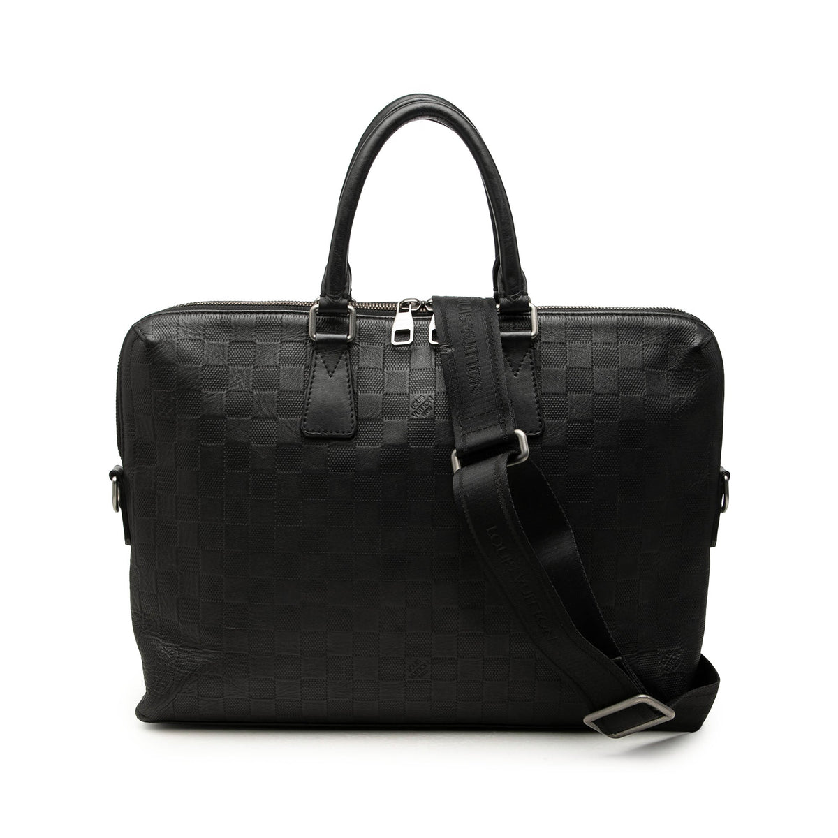 Louis Vuitton Damier Infini Porte Documents Jour — Black