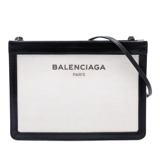 Balenciaga Canvas Navy Pochette Crossbody