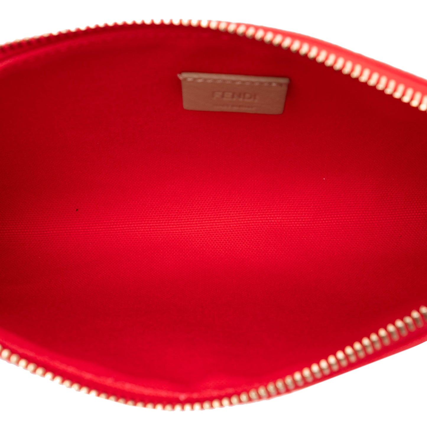 Fendi Zucca Embroidered Canvas Zip Pouch