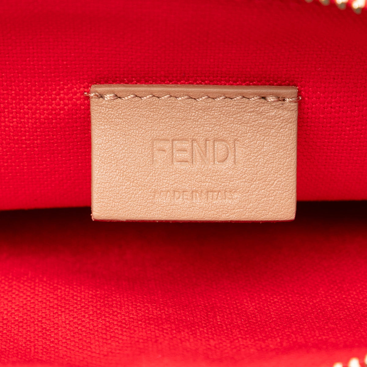 Fendi Zucca Embroidered Canvas Zip Pouch