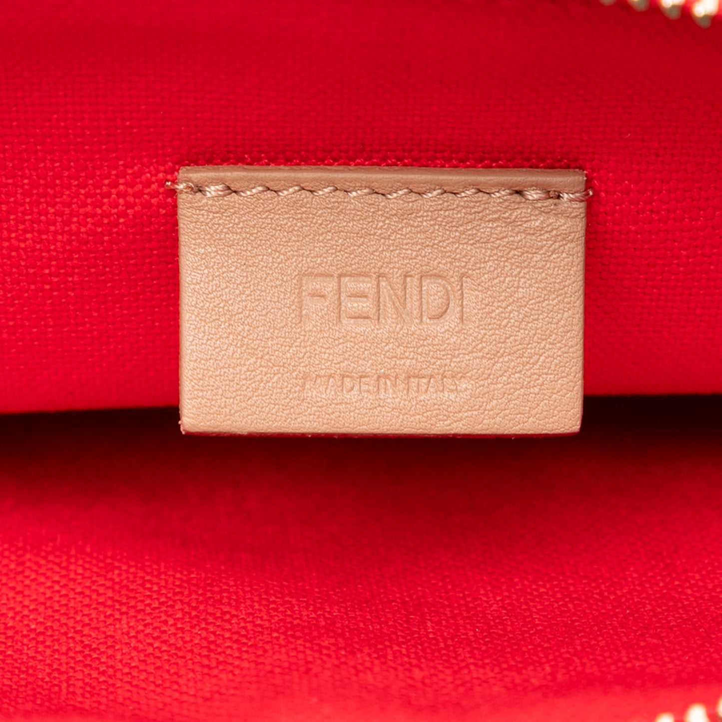 Fendi Zucca Embroidered Canvas Zip Pouch