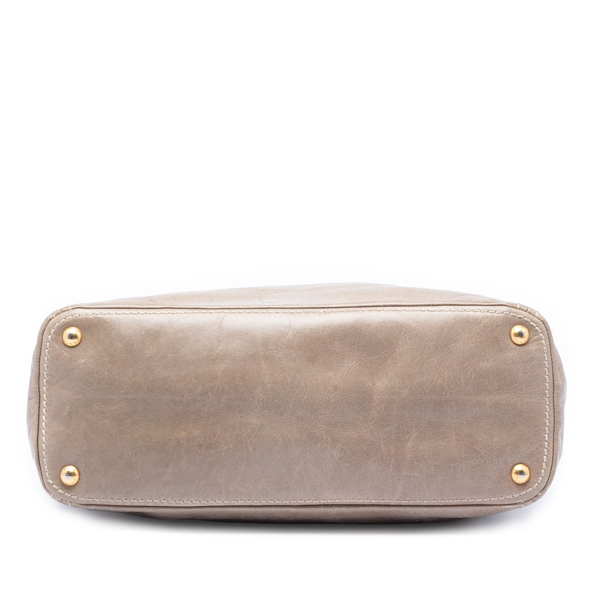 Prada Vitello Shine Front Pocket Convertible Tote