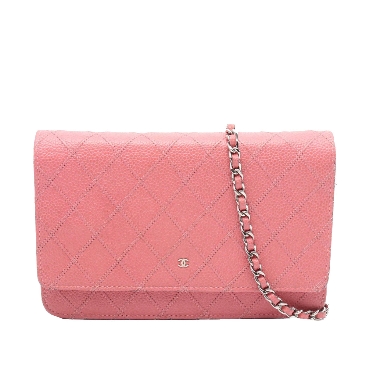 Chanel CC Quilted Caviar Wallet on Chain