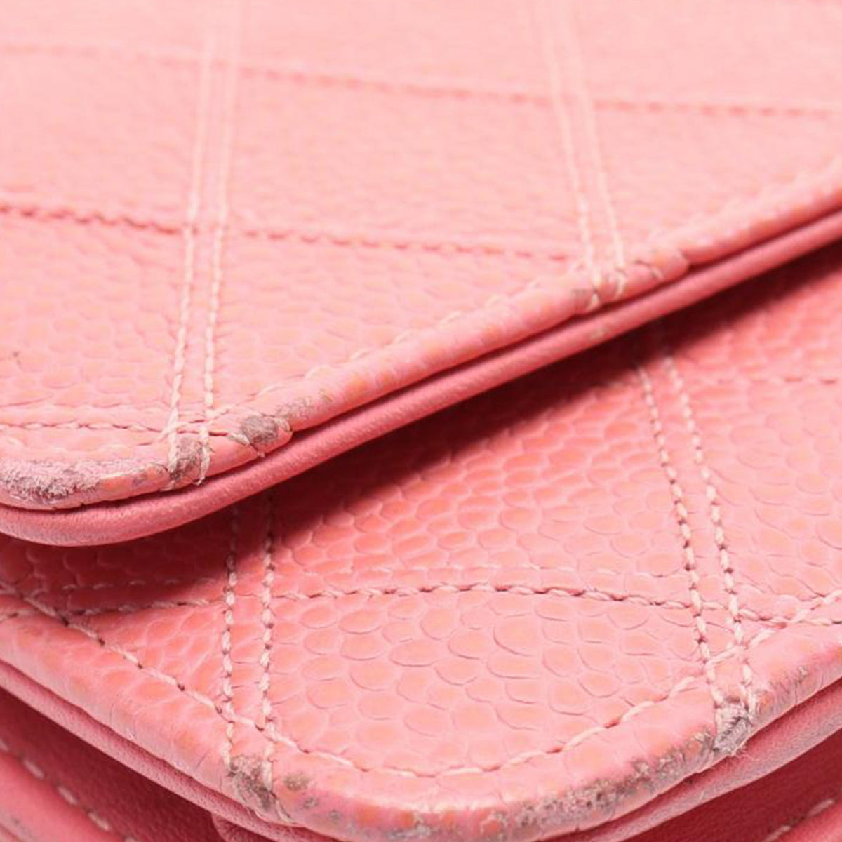 Chanel CC Quilted Caviar Wallet on Chain