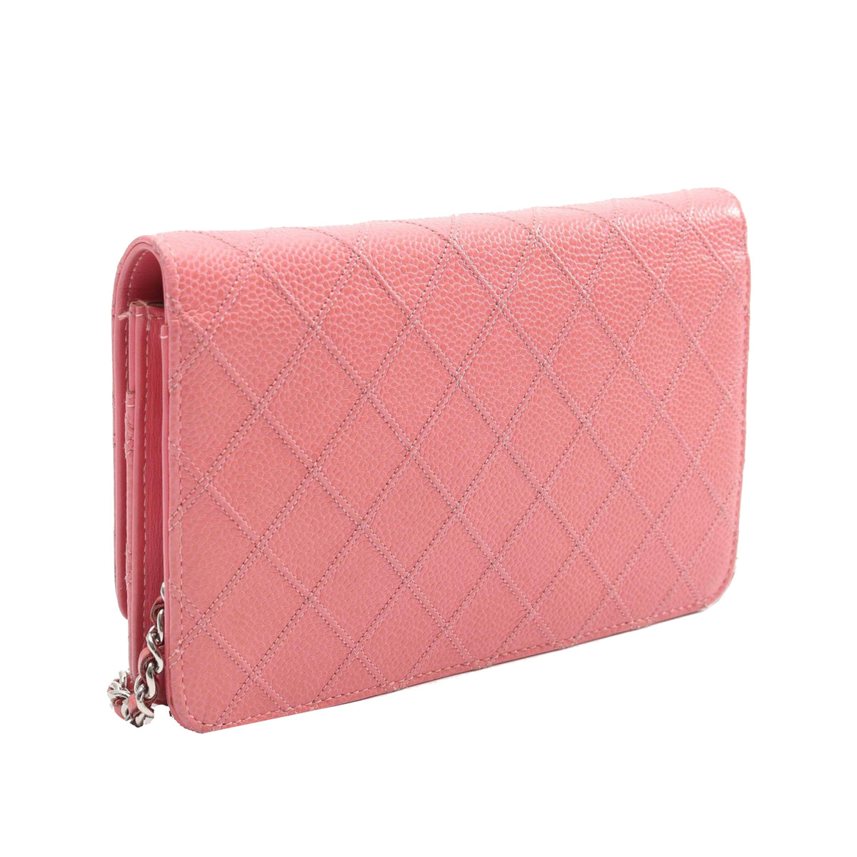 Chanel CC Quilted Caviar Wallet on Chain