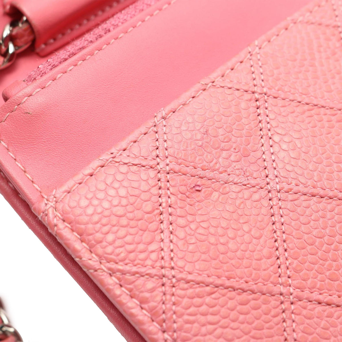 Chanel CC Quilted Caviar Wallet on Chain