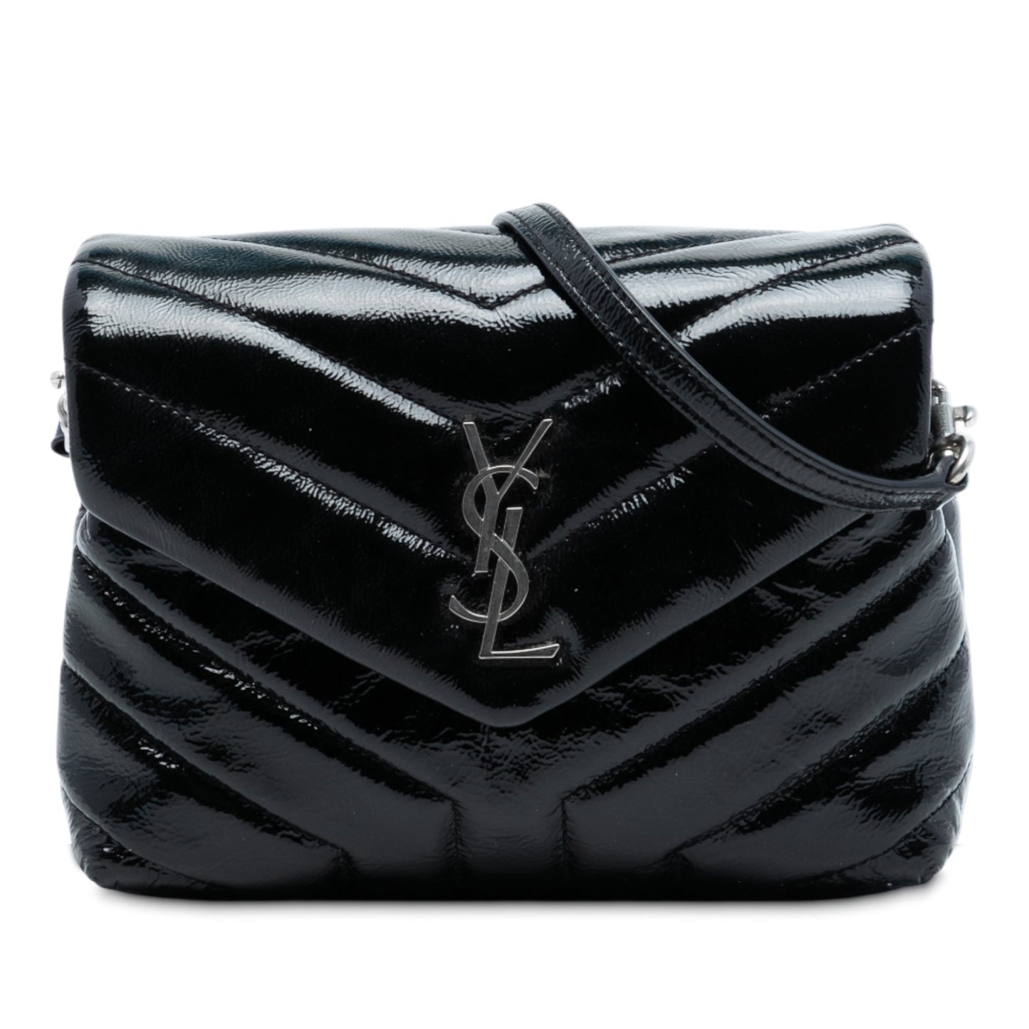 Saint Laurent Toy Matelasse Patent Monogram LouLou Crossbody