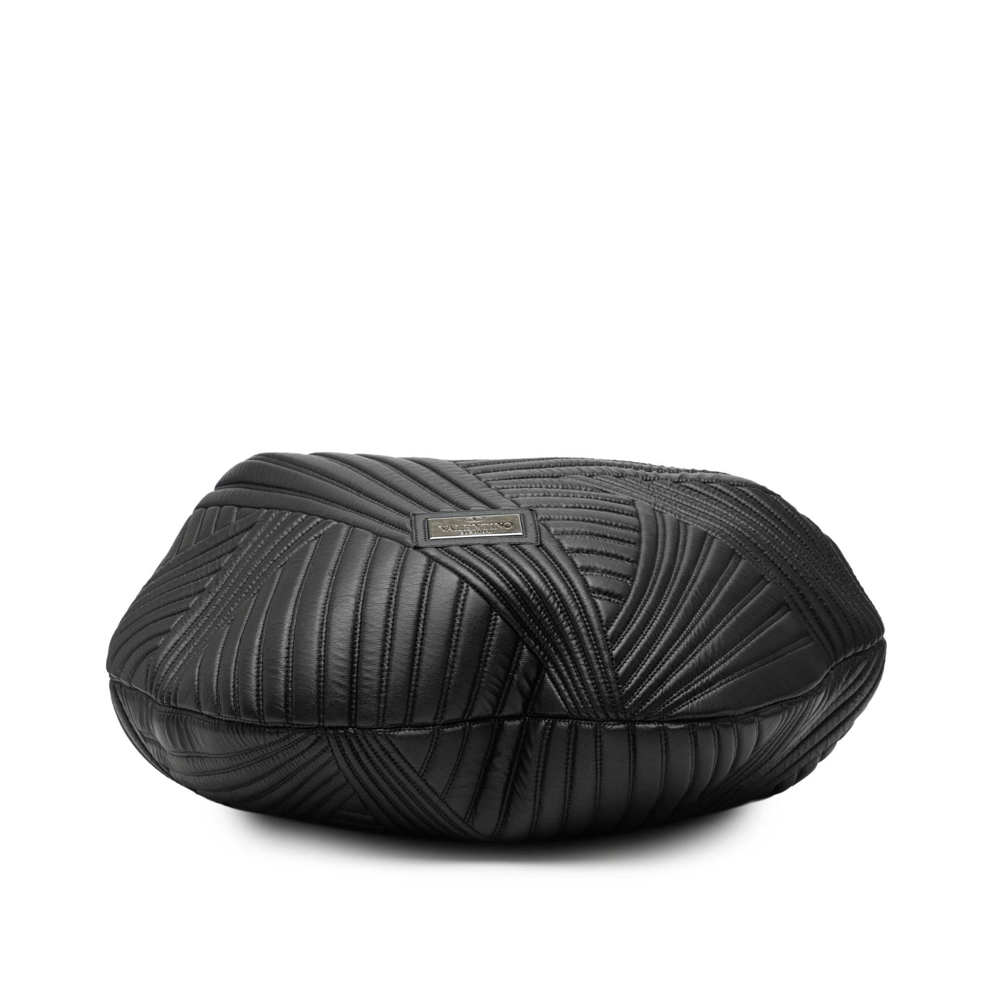 Valentino Leather Braided Stitch Hobo