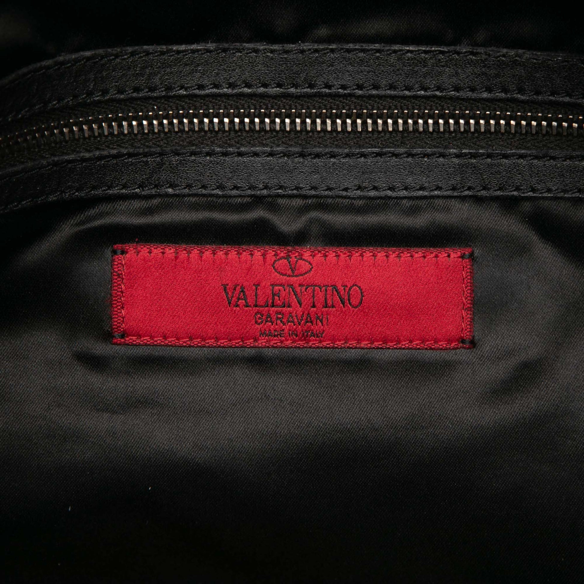 Valentino Leather Braided Stitch Hobo