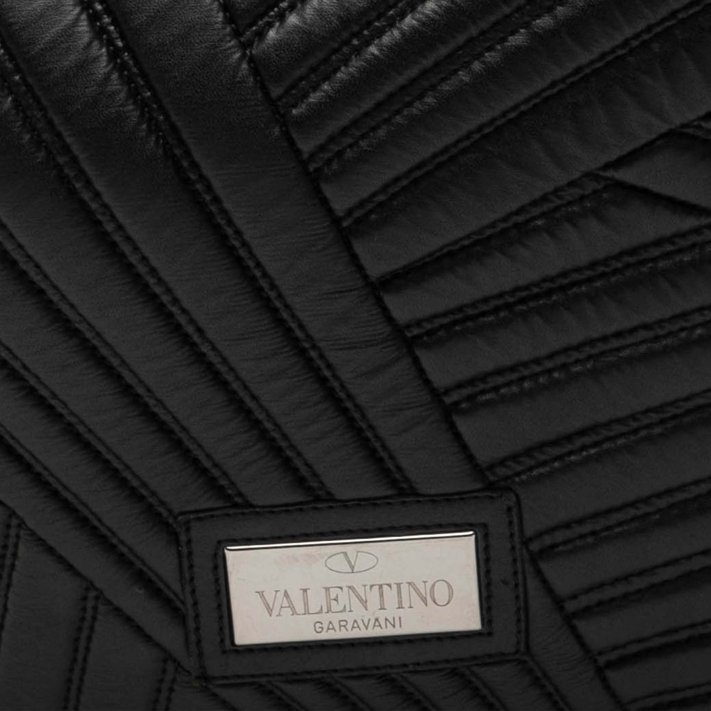 Valentino Leather Braided Stitch Hobo