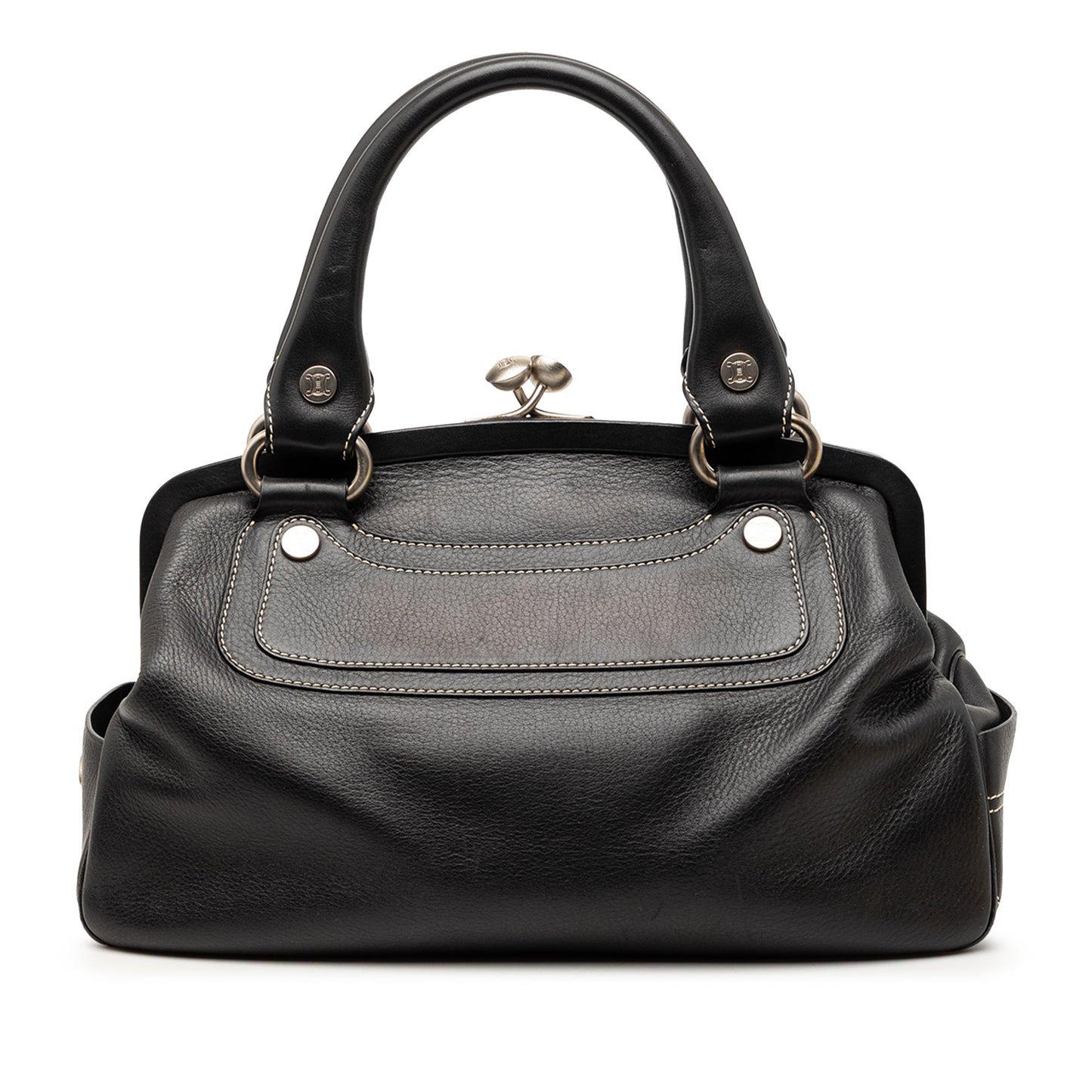 Celine Leather Boogie Clasp Handbag