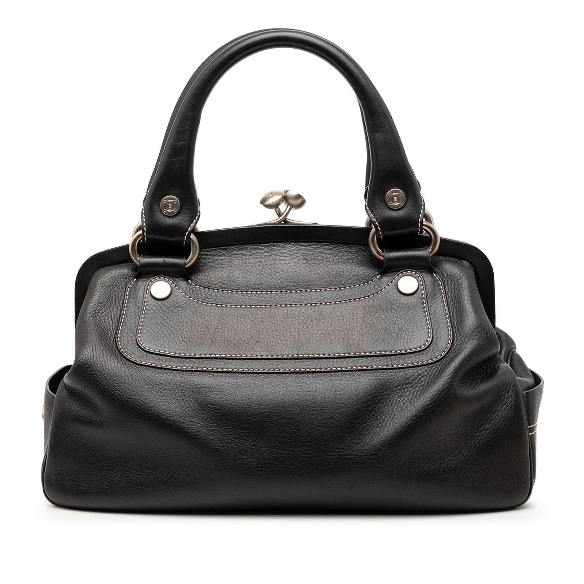 Celine Leather Boogie Clasp Handbag