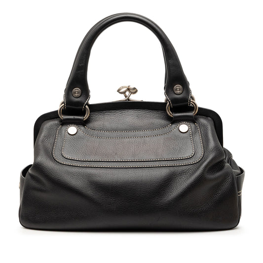 Celine Leather Boogie Clasp Handbag