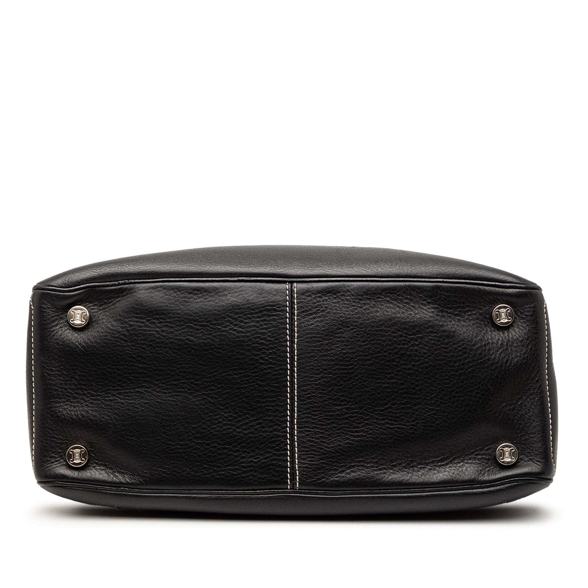 Celine Leather Boogie Clasp Handbag