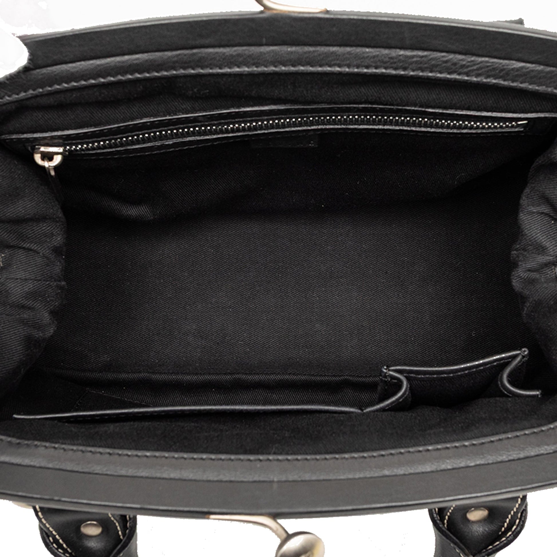 Celine Leather Boogie Clasp Handbag