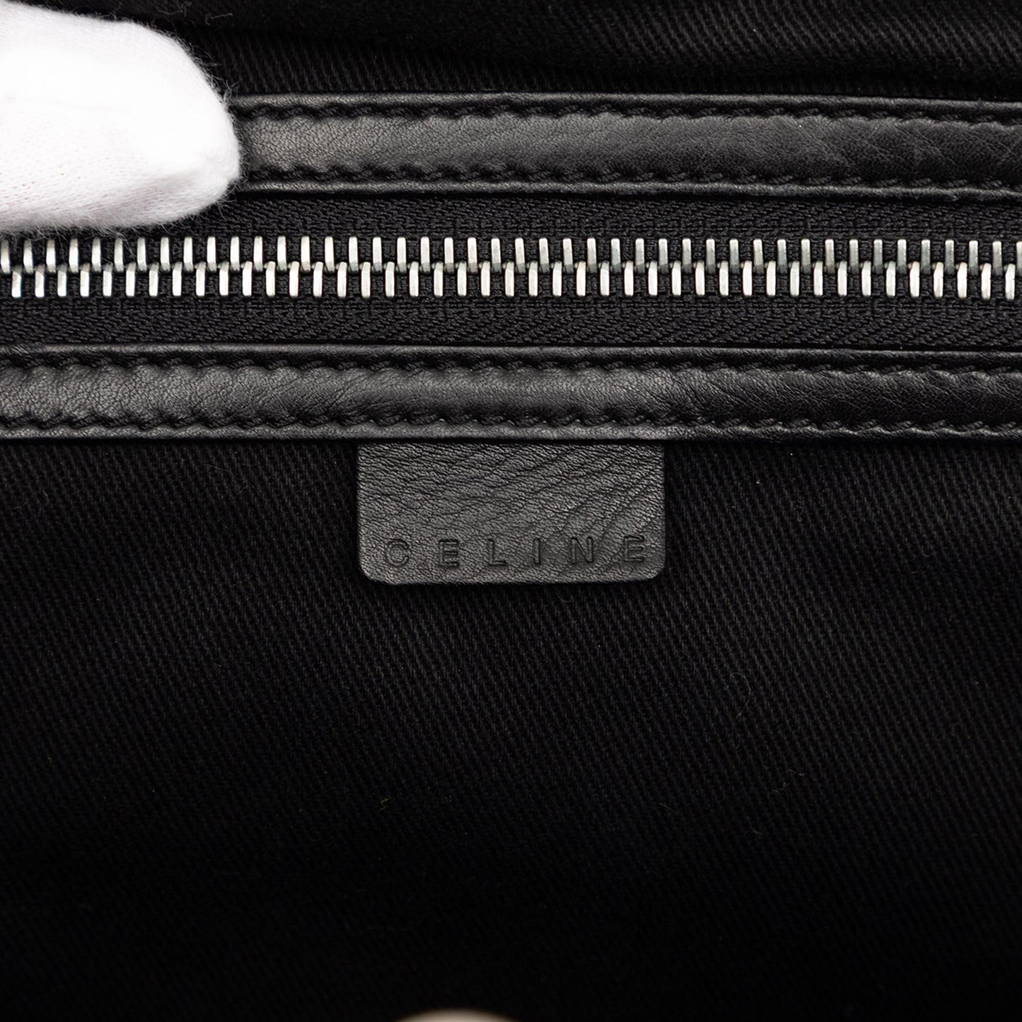 Celine Leather Boogie Clasp Handbag