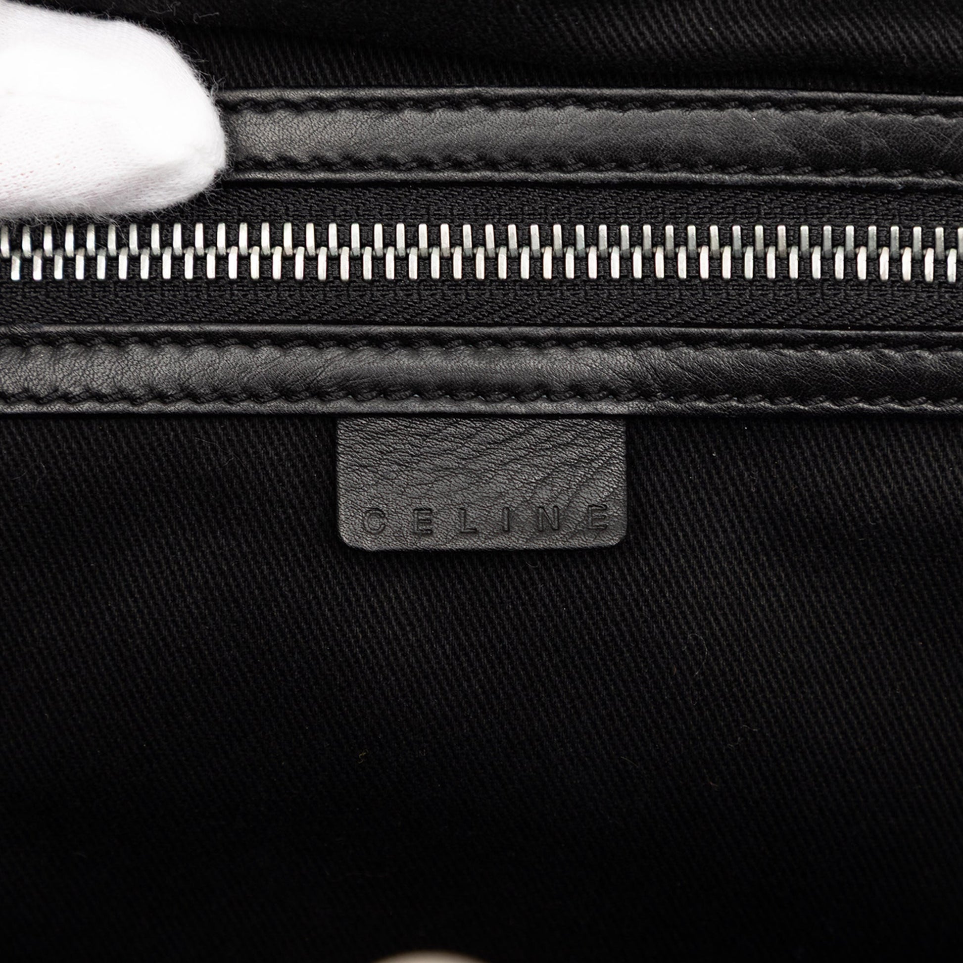 Celine Leather Boogie Clasp Handbag