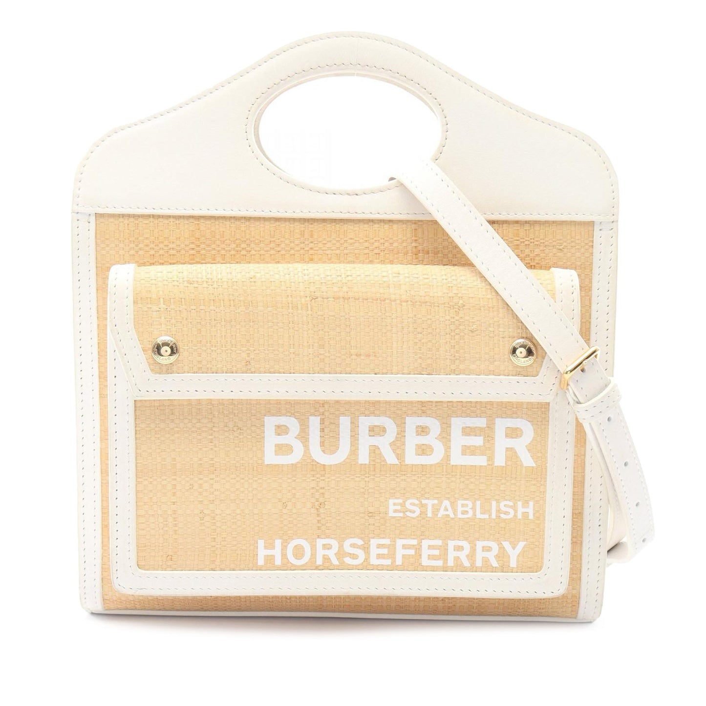 Burberry Pocket Raffia Satchel
