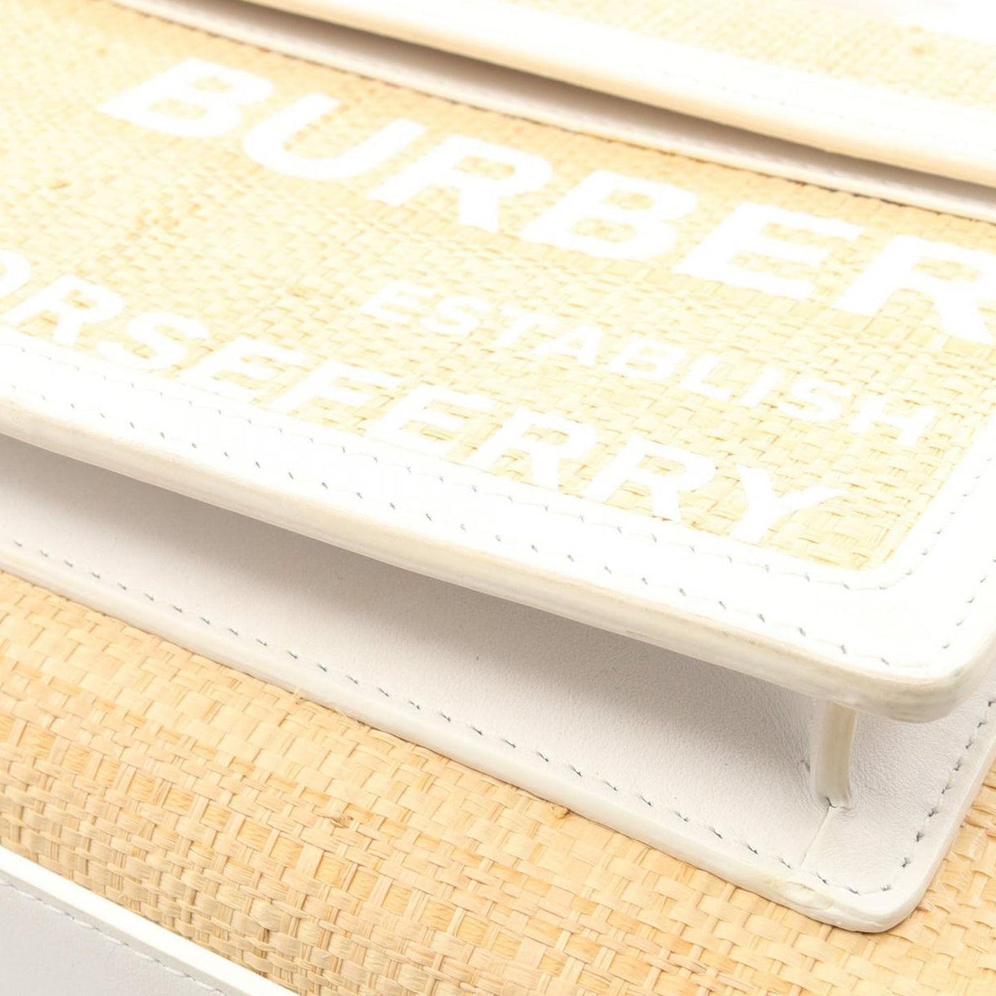 Burberry Pocket Raffia Satchel